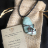Pendentif agathe bleu