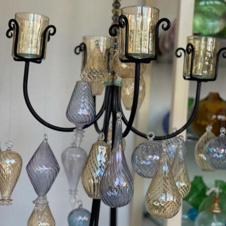 Chandelier en verre soufflé